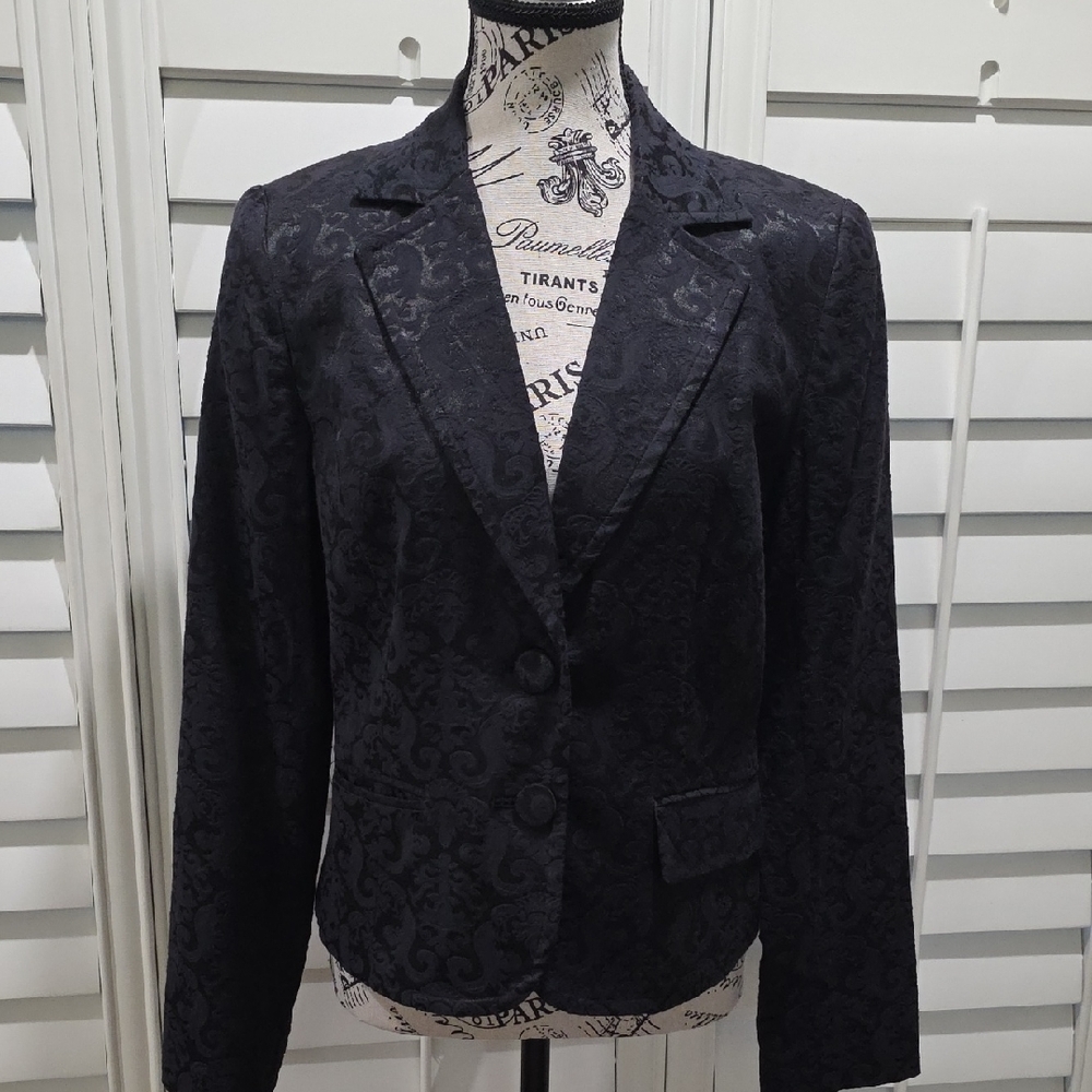 Apt. 9 Elegant Black Textured Blazer